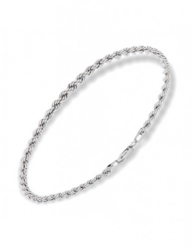 Bracciale Oro Bianco Maglia Rope [a8e8b3e8]