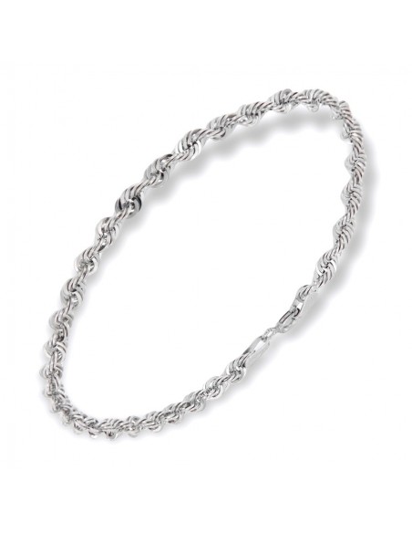 Bracciale Oro Bianco Maglia Rope [6a7b74f9]