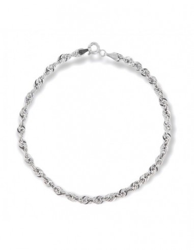 Bracciale Oro Bianco Maglia Rope [e8ea1ae9]