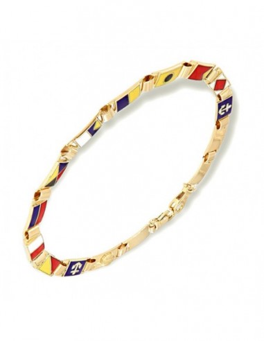 Bracciale Oro Giallo Con Bandiere Nautiche Arcadia [a6094f80]