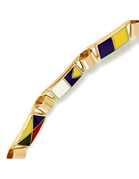 Bracciale Oro Giallo Con Bandiere Nautiche Arcadia [59128b49]