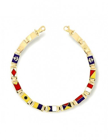 Bracciale Oro Giallo Con Bandiere Nautiche Arcadia [ee0f4a4d]