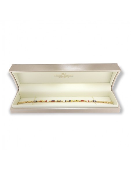 Bracciale Oro Giallo Con Bandiere Nautiche Arcadia [eb5f0d53]