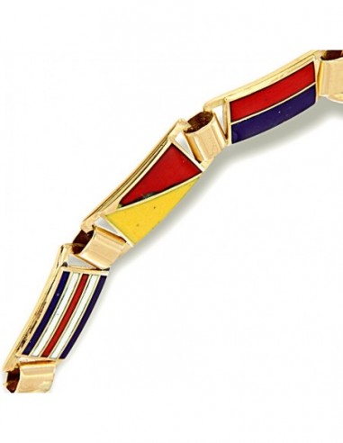 Bracciale oro giallo con bandiere nautiche Arcadia [debe5348]