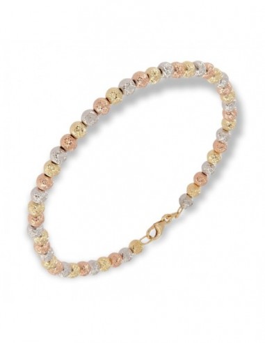 Bracciale Oro Sfaccettato 4 Mm – Lunghezza 18+19+23 Cm – Chiusura Argento 925 – Senza Marca