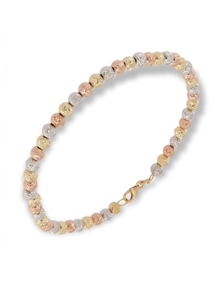 Bracciale Oro Giallo Sfere Sfaccettate 4MM [9fe9280b]