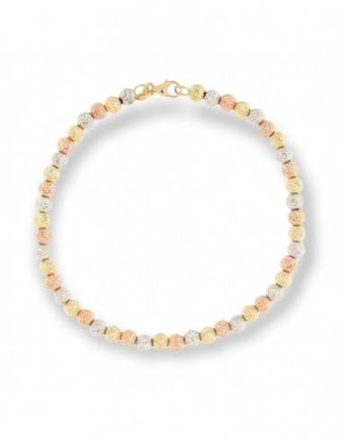 Bracciale Oro Giallo Sfere Sfaccettate 4MM [655dbe65]
