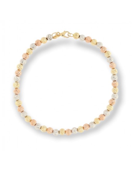 Bracciale Oro Giallo Sfere Sfaccettate 4MM [655dbe65]