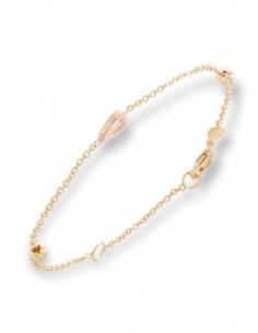 Bracciale Oro Giallo Neonato Ciondolo Cuore Vuoto [fb1c1fbc]