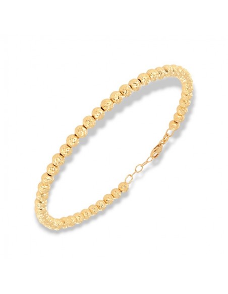 Bracciale Oro Giallo Sfere Diamantate 4MM [84858a54]