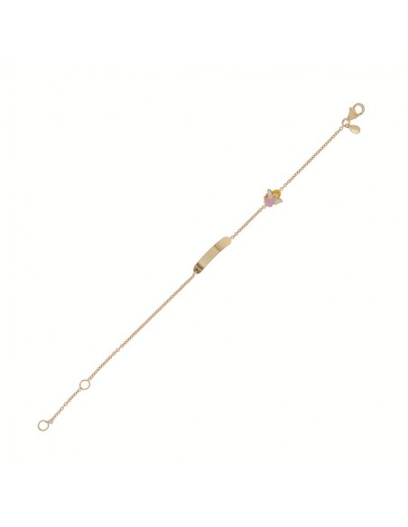 Bracciale Oro Giallo Piastra 20 MM Angelo Rosa [2dcd2a38]