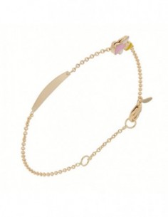 Bracciale Oro Giallo Piastra Centrale Angelo Rosa [46163479]
