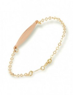 Bracciale Oro Giallo Neonato Piastra Oro Rosa [643c2039]