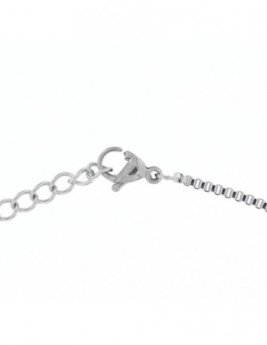 Catena Acciaio Veneziana Croce Decorata 50CM [a8ceb77d]