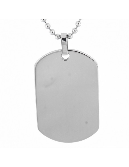 Catena Acciaio Piastra Ovale Militare [a3c74160]