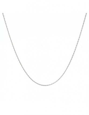 Catena Argento Rodiato Fune Ad Anelli [09ca5363]