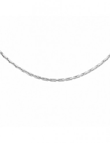 Catena Argento Rodiato Fune Ad Anelli [d0ec106e]