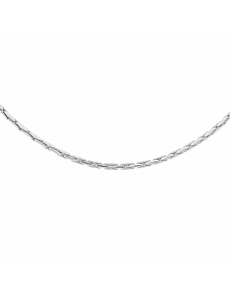 Catena Argento Rodiato Fune Ad Anelli [d0ec106e]