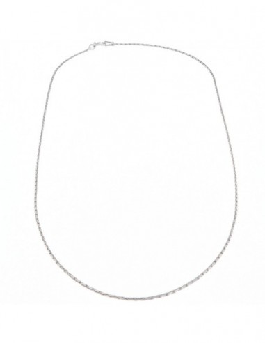 Catena Argento Rodiato Fune Ad Anelli [67f1d16a]