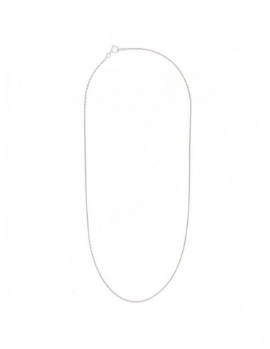 Catena Argento Rodiato Fune Ad Anelli [62a19674]