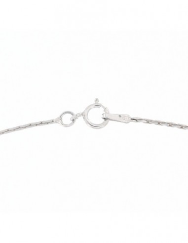 Catena Argento Rodiato Fune Ad Anelli [d5bc5770]