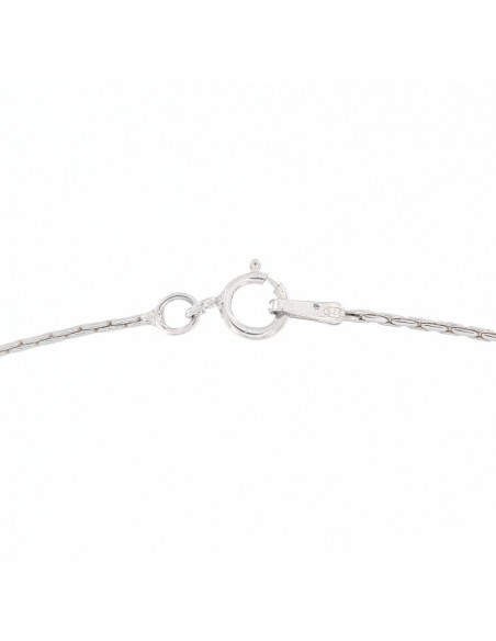 Catena Argento Rodiato Fune Ad Anelli [d5bc5770]