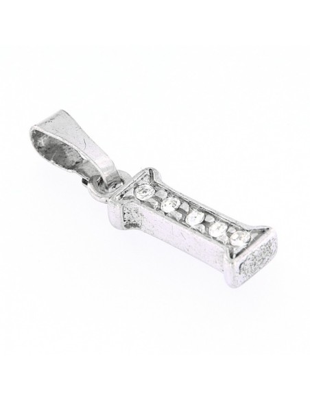 Ciondolo Argento Rodiato Lettera I Con Zirconi [f6742fbc]