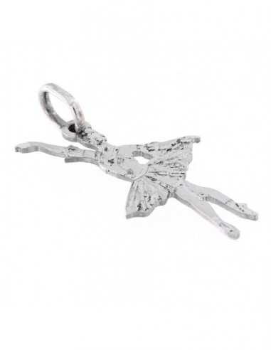 Ciondolo Argento Rodiato Ballerina Con Incisioni [9b21e9b5]