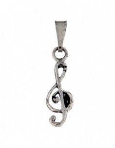 Ciondolo Argento Brunito Nota Musicale [b4a450a1]