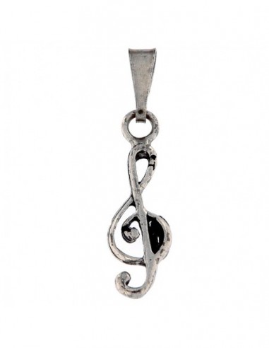Ciondolo Argento Brunito Nota Musicale [b4a450a1]