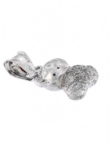 Ciondolo Argento Rodiato Orsetto Diamantato [879dd203]