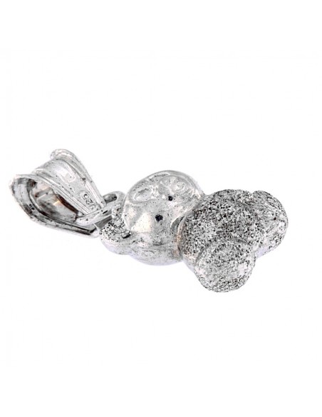 Ciondolo Argento Rodiato Orsetto Diamantato [879dd203]
