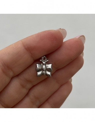 Ciondolo Argento Rodiato Farfalla [0e68bb01]