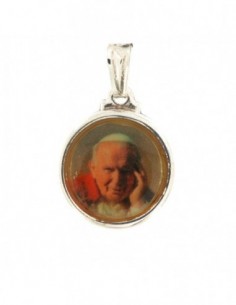 CIONDOLO ARGENTO RODIATO PAPA GIOVANNI PAOLO II [79704353]
