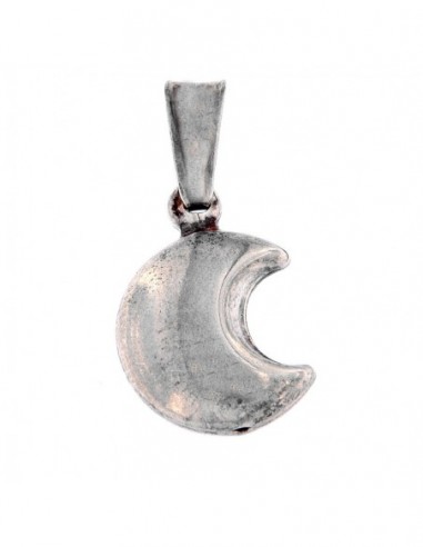 Ciondolo Argento Luna Doppia 3D [35d6c8db]