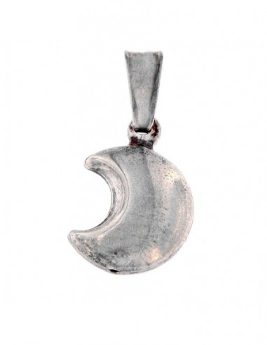 Ciondolo Argento Luna Doppia 3D [db54264c]