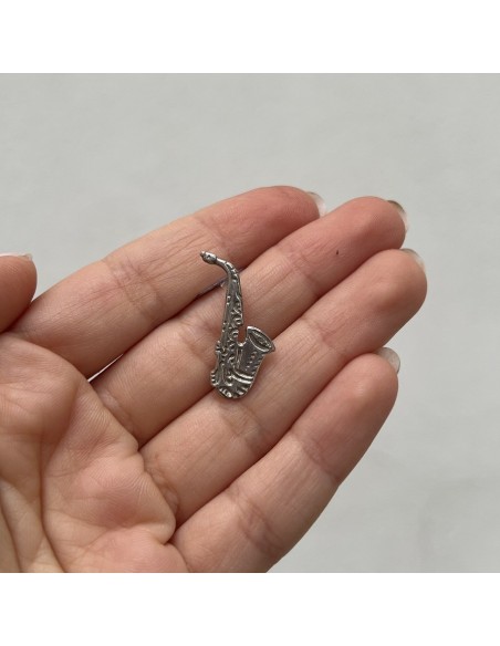 Ciondolo Argento Rodiato Sassofono 800 [78a9f59c]