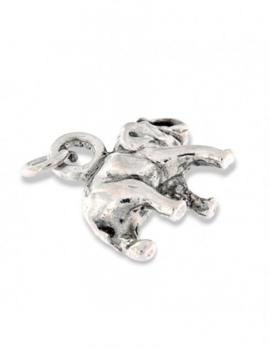 Ciondolo Argento Rodiato Elefante 3D [f9acc661]