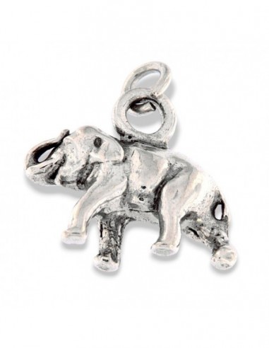 Ciondolo Argento Rodiato Elefante 3D [fcfc817f]