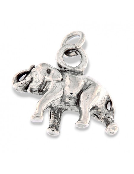 Ciondolo Argento Rodiato Elefante 3D [fcfc817f]
