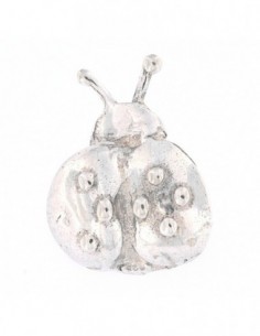 CIONDOLO ARGENTO RODIATO COCCINELLA GRANDE [e4c0676f]