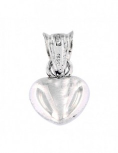 Ciondolo Argento Cuore Piccolo 3D Bombato [c7aef5d9]