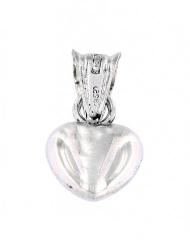 Ciondolo Argento Cuore Piccolo 3D Bombato [9721d971]