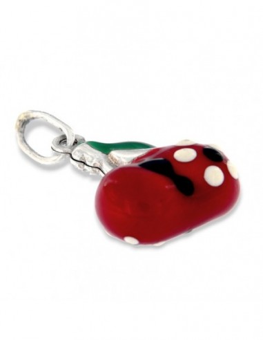 Ciondolo Argento Rodiato CIliegie Grosse Rosse Sma [c99a73bc]