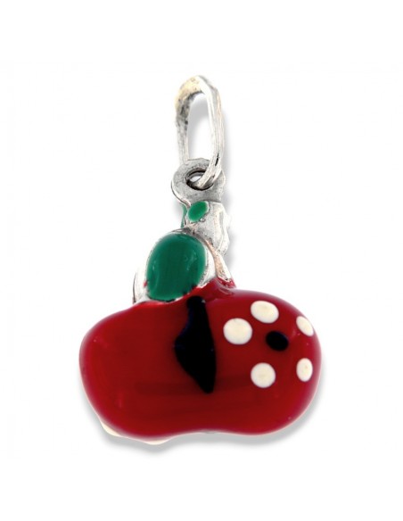 Ciondolo Argento Rodiato CIliegie Grosse Rosse Sma [ccca34a2]