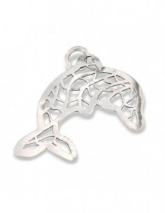 Ciondolo Argento Rodiato Delfino Traforato [536abbaa]