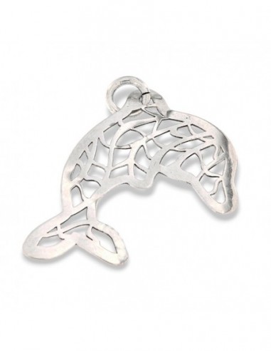 Ciondolo Argento Rodiato Delfino Traforato [536abbaa]