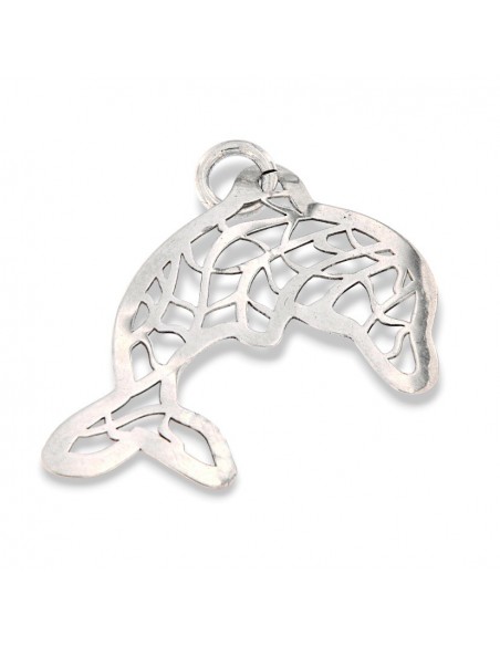 Ciondolo Argento Rodiato Delfino Traforato [536abbaa]