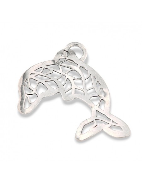 Ciondolo Argento Rodiato Delfino Traforato [453f5da0]
