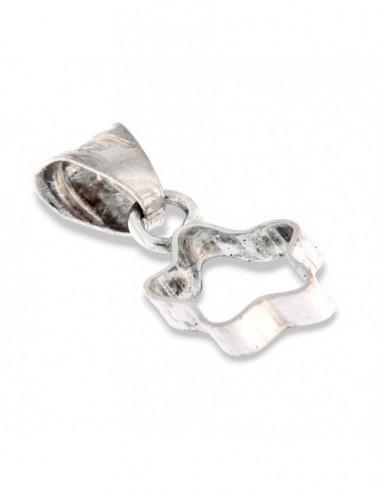 Ciondolo Argento Rodiato Stella Alta 3d Forata [b5c3d7d8]